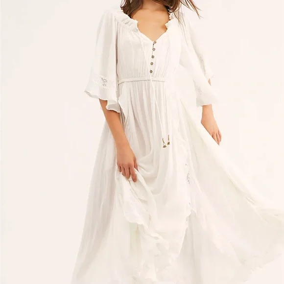 Free People Ivory Beach Bliss Maxi Dress, size XS - Picture 3 of 12